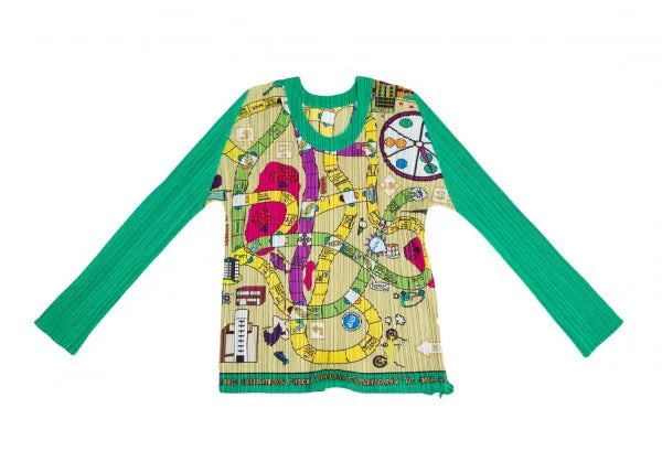 Issey Miyake Vintage Green Ludo Pleated Top