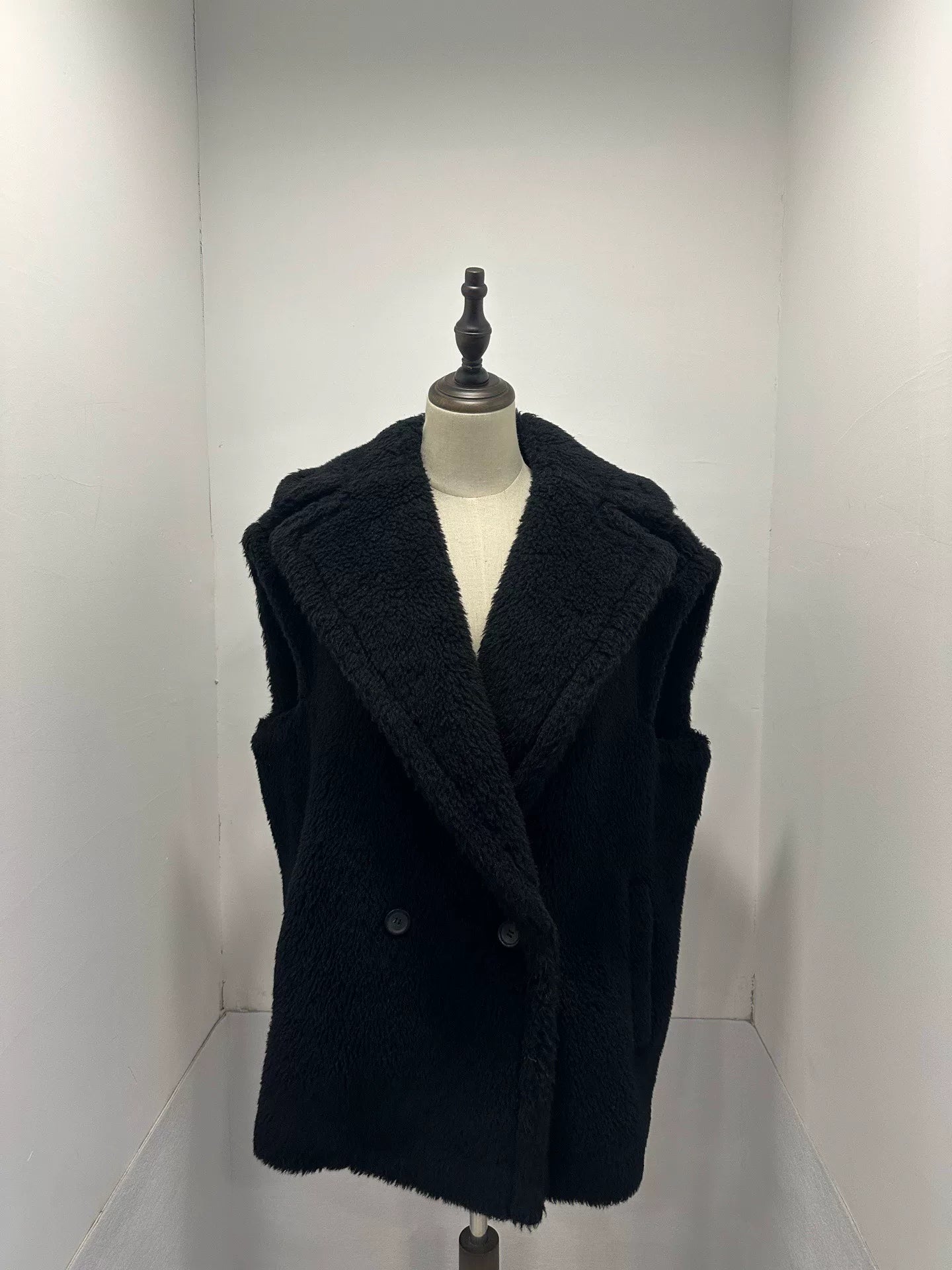 Max Mara Black Teddy Sleeveless Vest