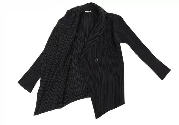Issey Miyake 1990s Tuxedo Collar Pleated Jacket