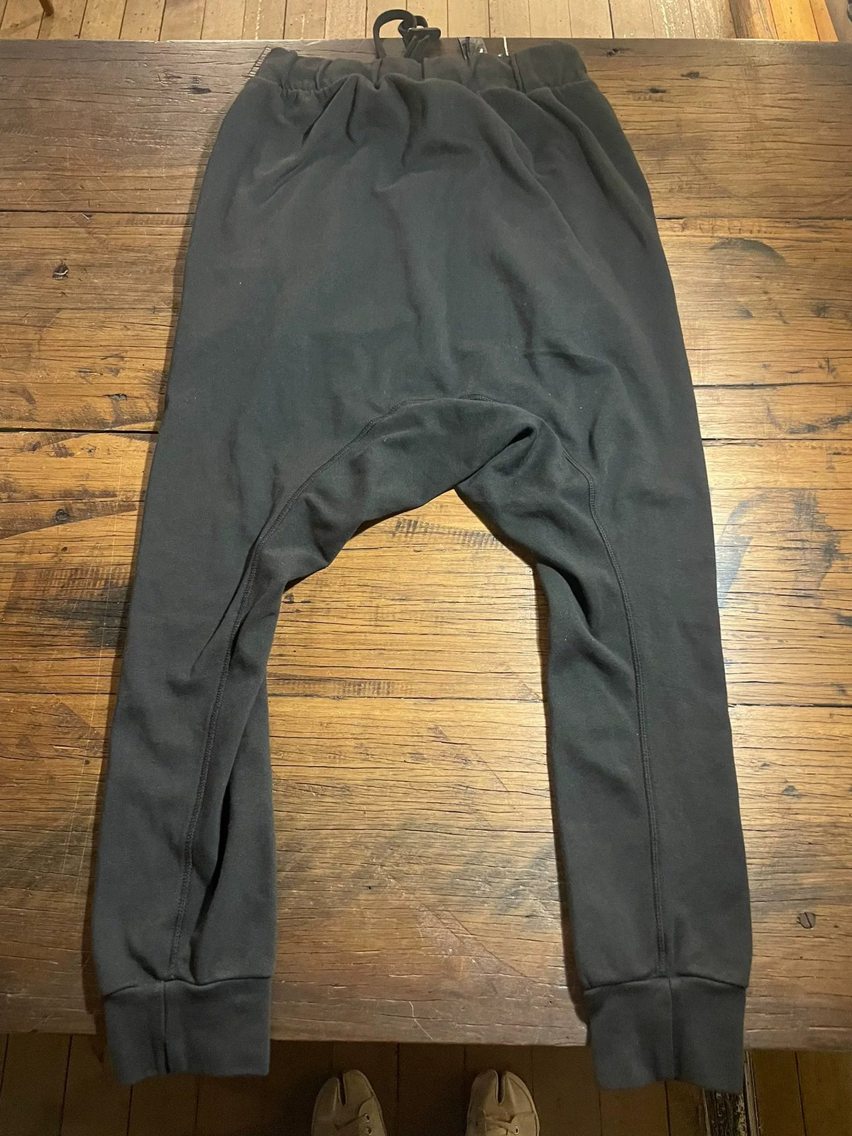 Boris Bidjan Saberi SS16 Black Longjohn2 Object Dye Cotton Trousers