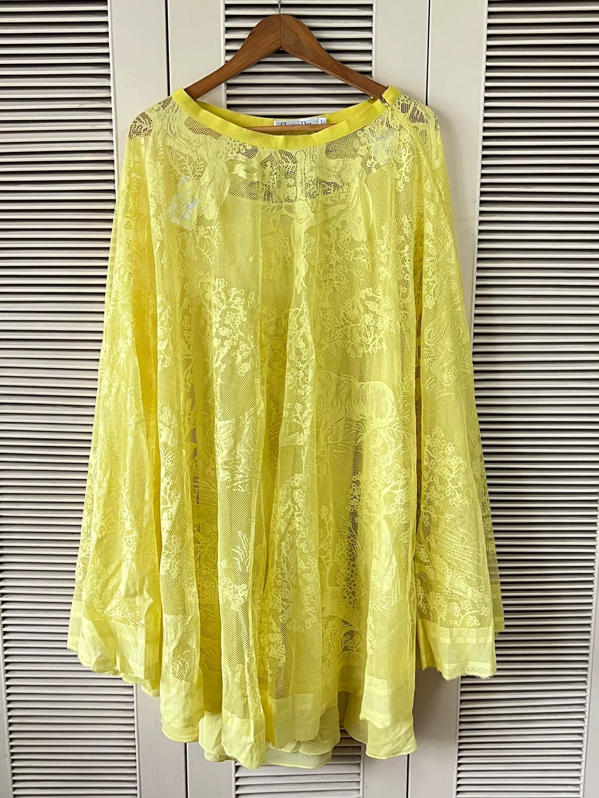 Dior Yellow Lace Top