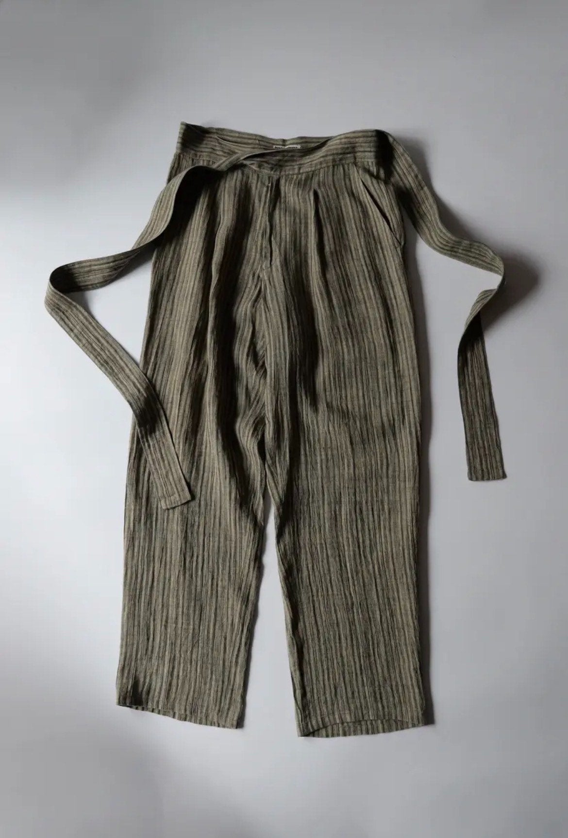 Issey Miyake SS83 Striped Linen Pants
