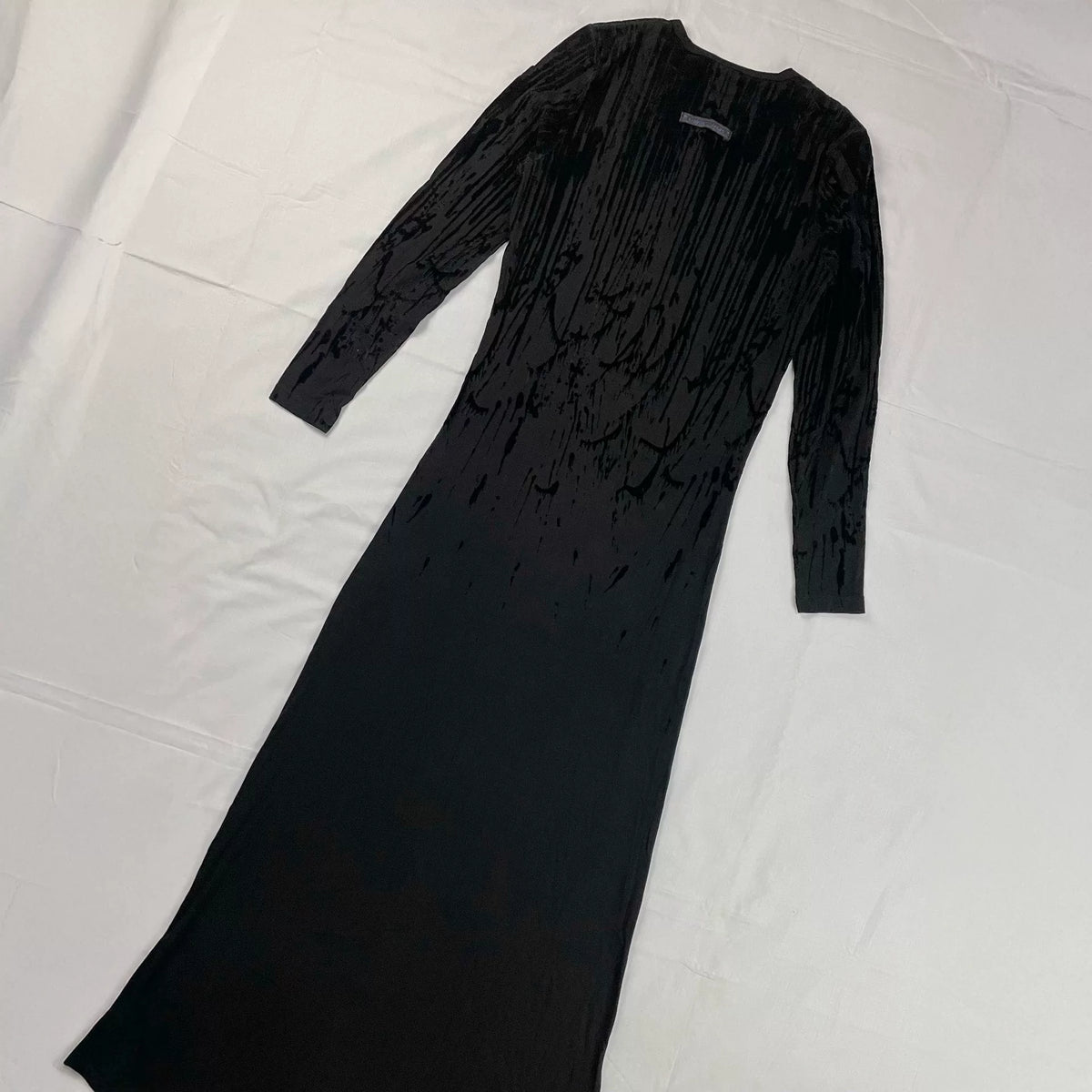 1998 Fall/Winter Jean Paul Gaultier Dripping Blood Velvet Stretch Maxi Dress