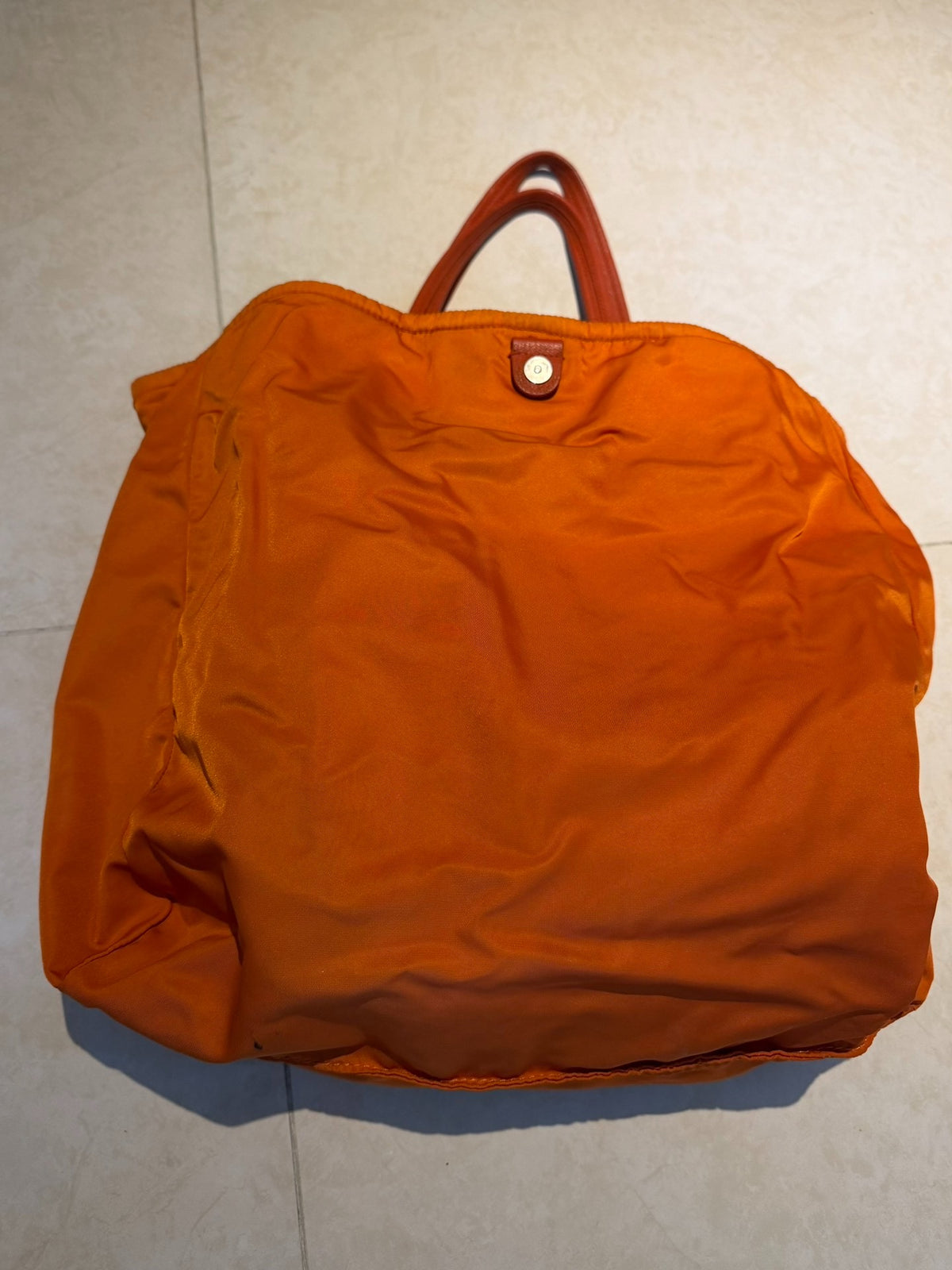 Prada Micro Logo Double-Sided Nylon Tote Bag