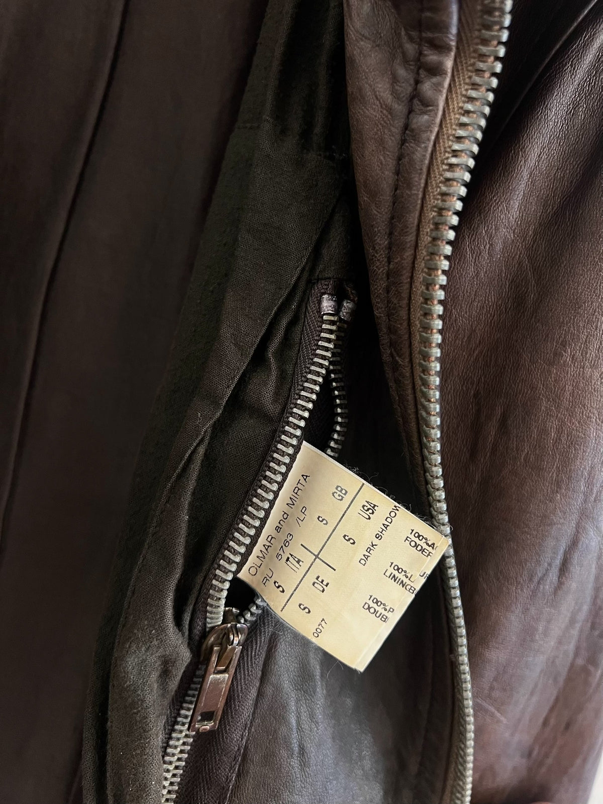 Rick Owens High-Neck Biker Leather Jacket