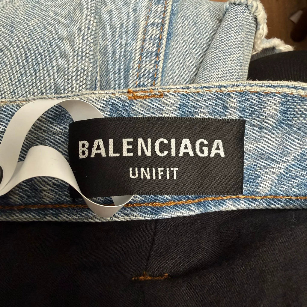 Balenciaga Tomorrow World Show Double-Layer Distressed Jeans