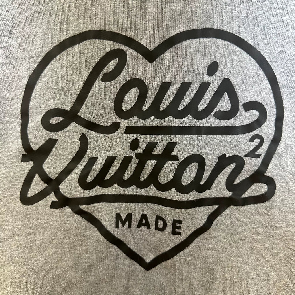 Louis Vuitton x Nigo Heart Handwritten LV MADE Print Crew Neck Cotton Sweater