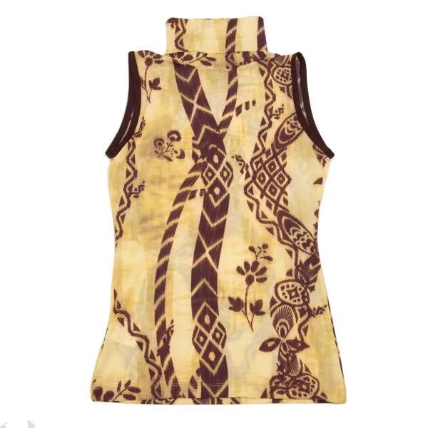 Jean Paul Gaultier Vintage Yellow Floral Turtleneck Top
