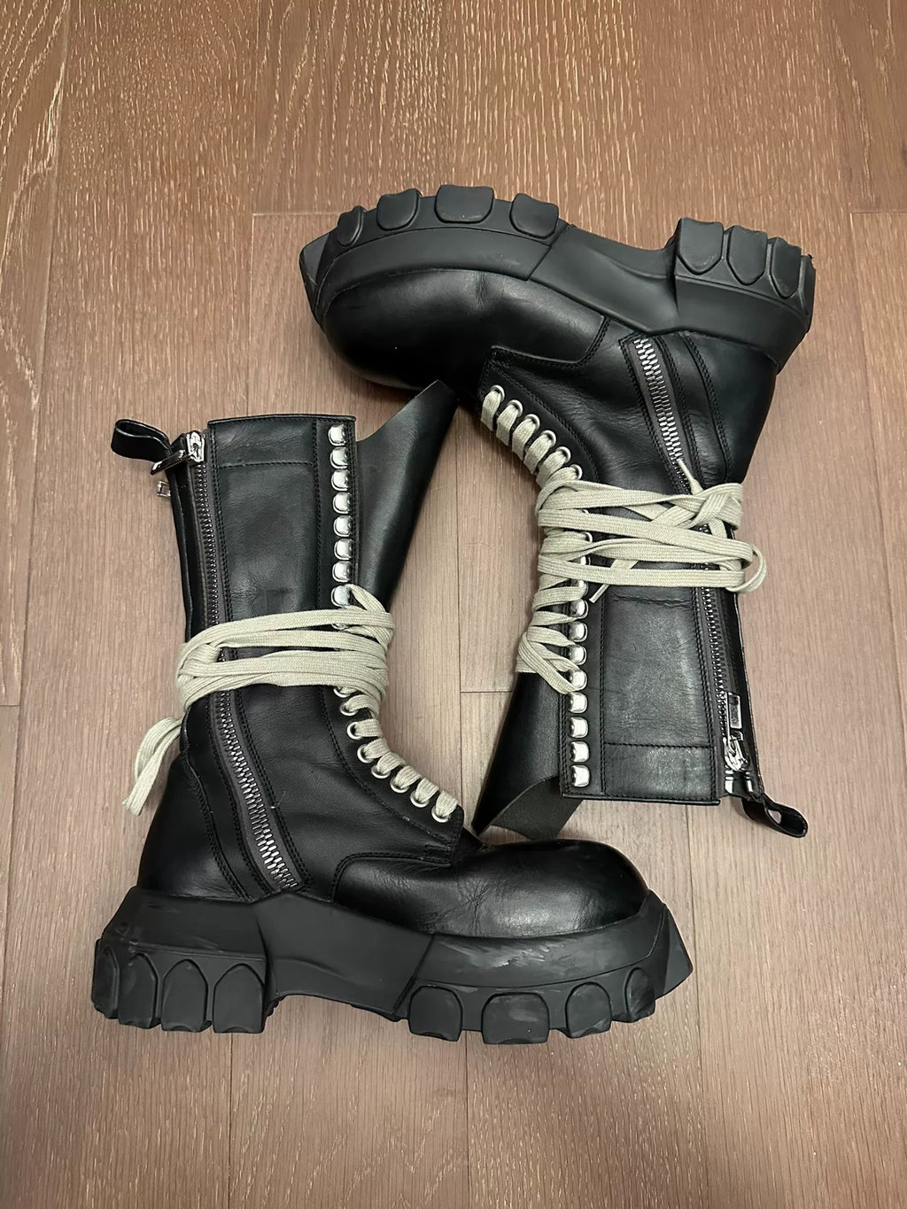 Rick Owens Octopus Lace-Up Military Boots