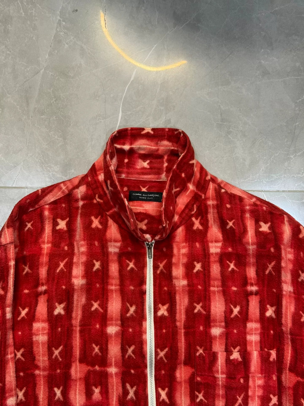 Comme Des Garçons AW95 Runway Cross Print Fleece Jacket