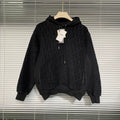 Dior Hooded Oblique Jacquard Monogram All-Over Print Terry Logo Black Hoodie