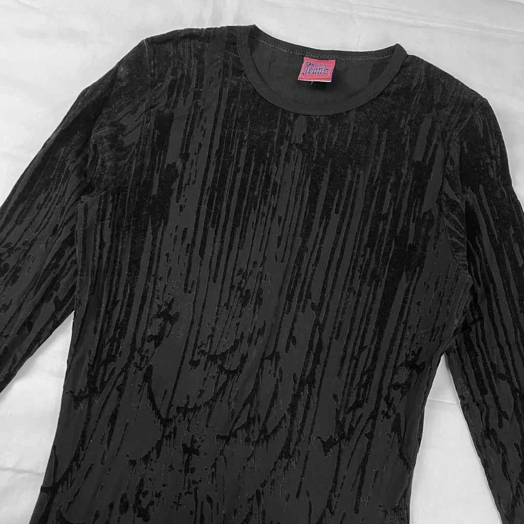 1998 Fall/Winter Jean Paul Gaultier Dripping Blood Velvet Stretch Maxi Dress