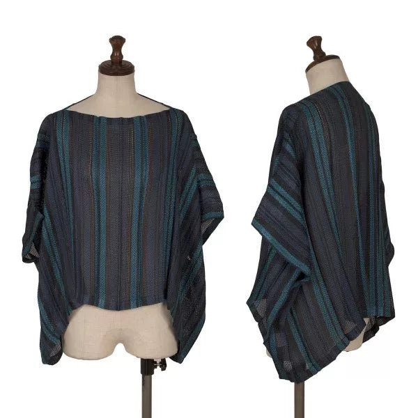 Issey Miyake Vintage Green Striped Knit Sweater