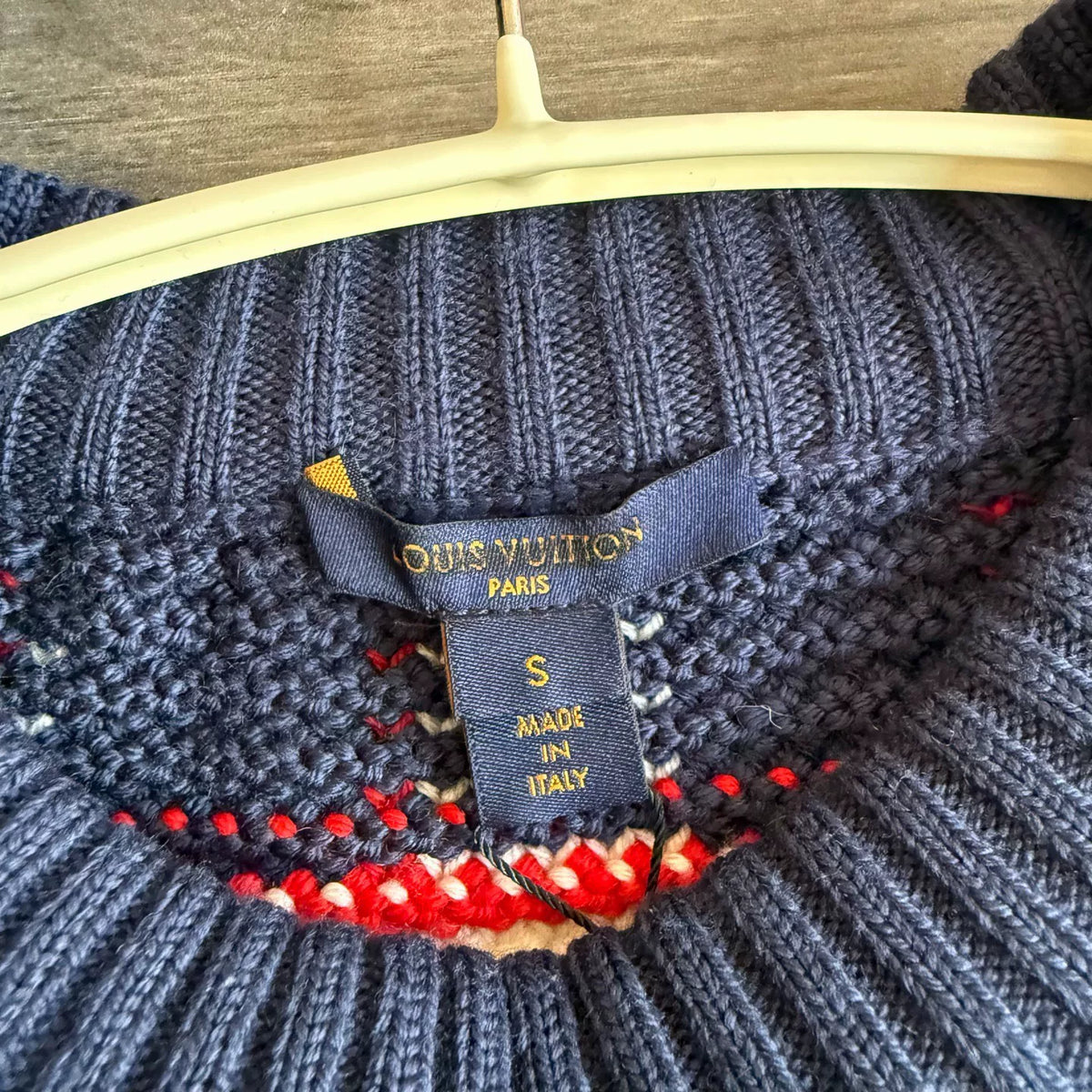 Louis Vuitton Red Blue Plaid Sweater