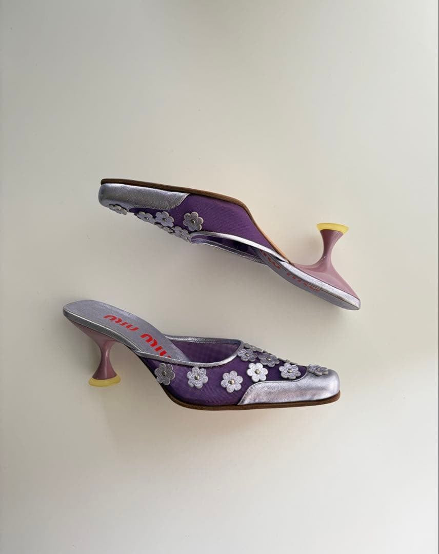 Miu Miu SS99 Floral Mesh Heels
