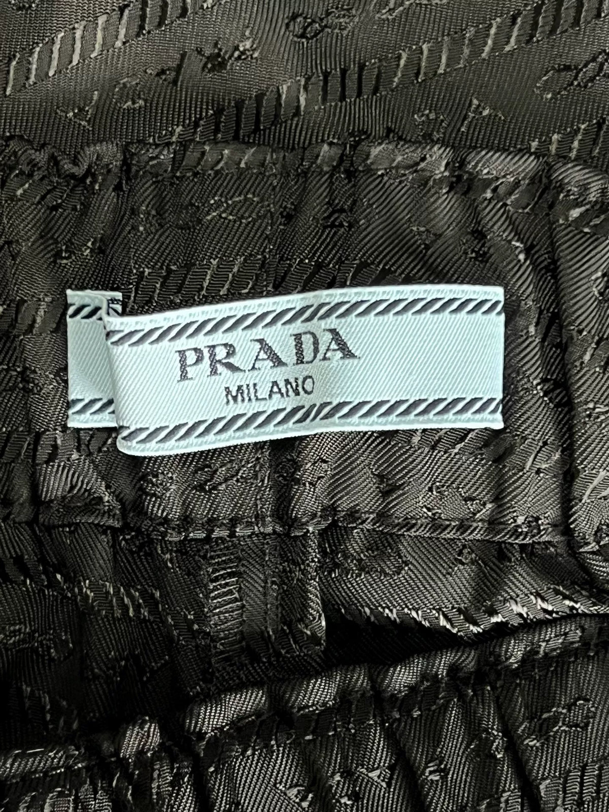 Prada Re-Nylon Triangle Logo Black Shorts