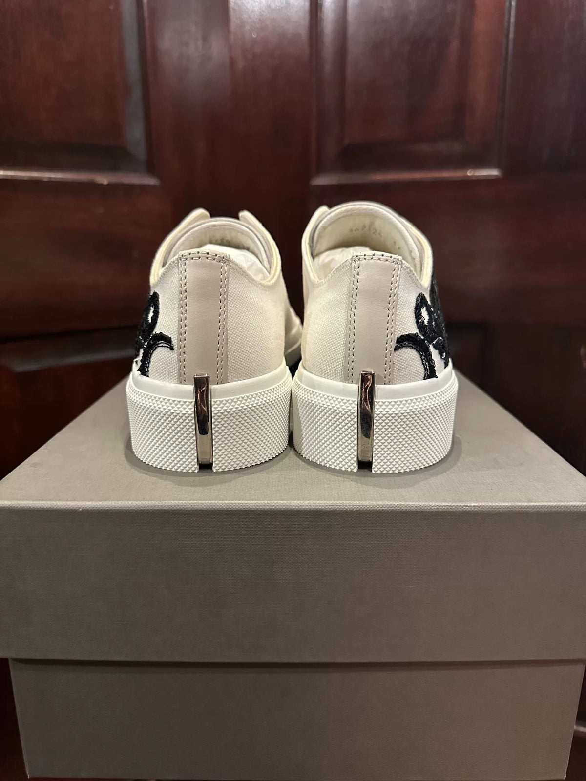 Alexander McQueen White Octopus Beaded Embroidered Canvas Low-Top Sneakers