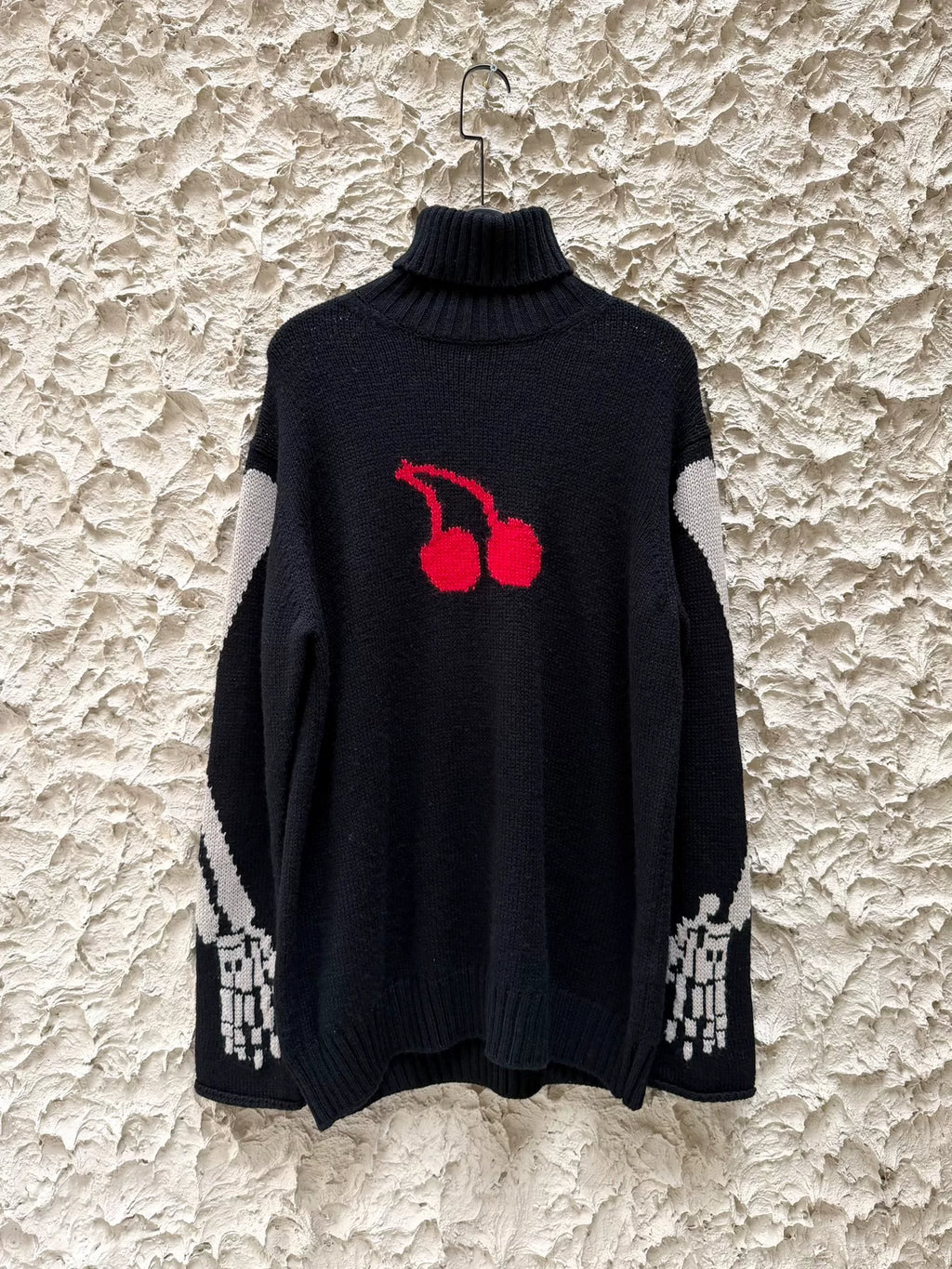 Yohji Yamamoto AW11 Cherry Skull Wool Turtleneck Sweater