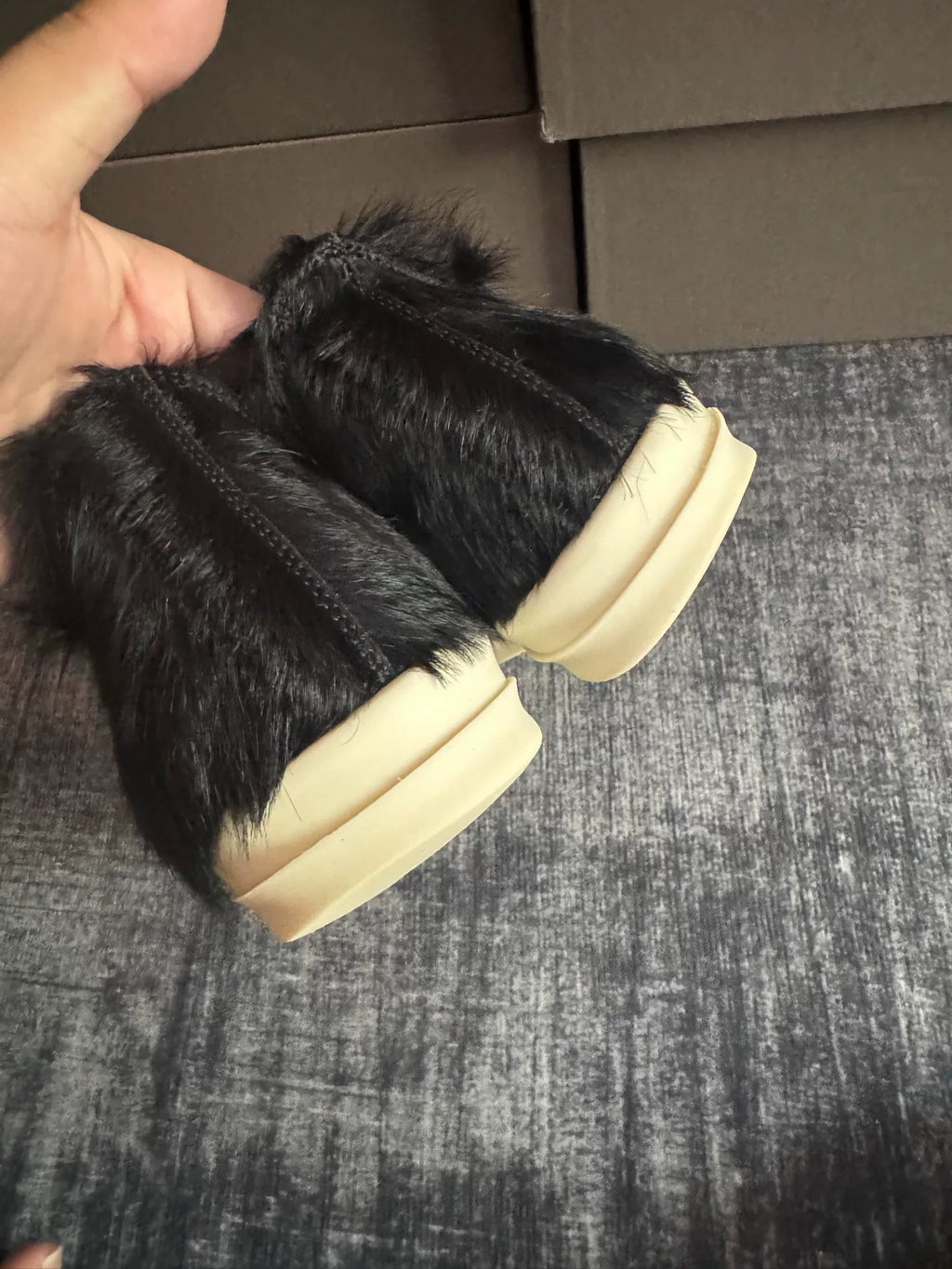 Rick Owens Pony High-Top Sneakers