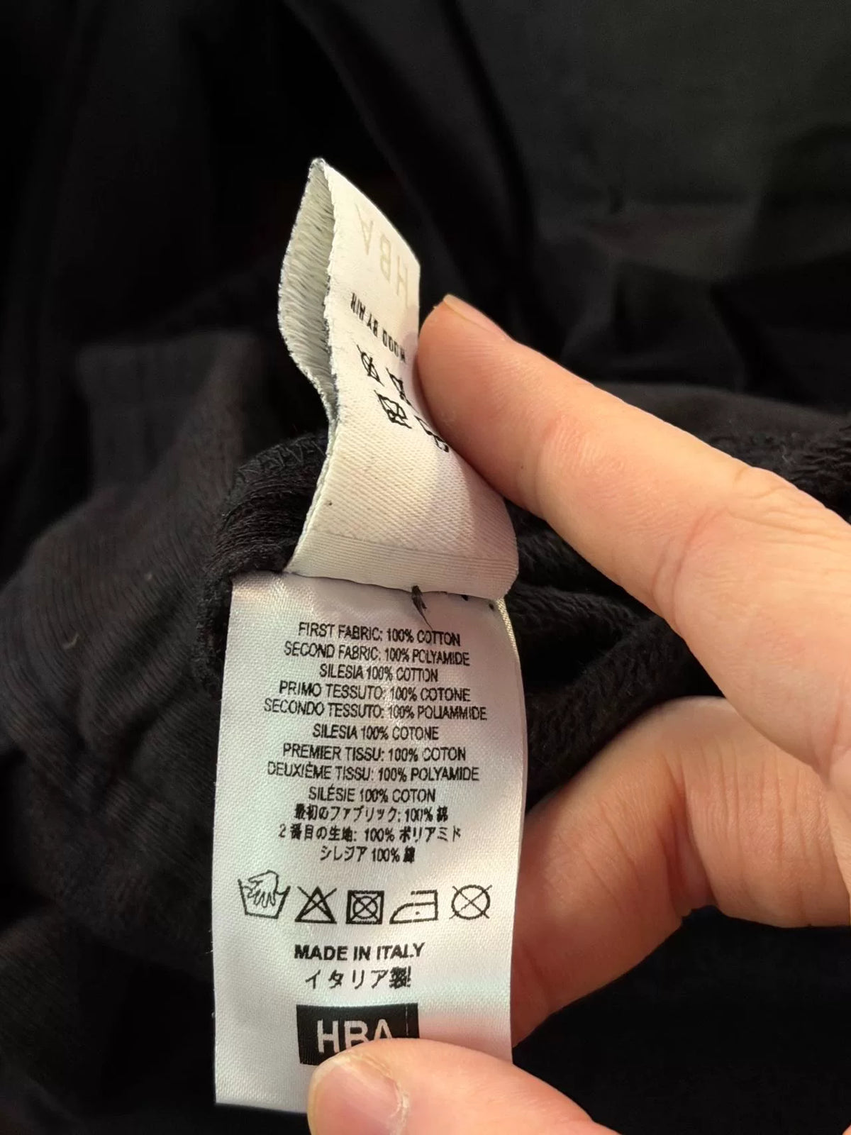 HBA Hood By Air FW15 Yard sweatpants Black Cotton Pants