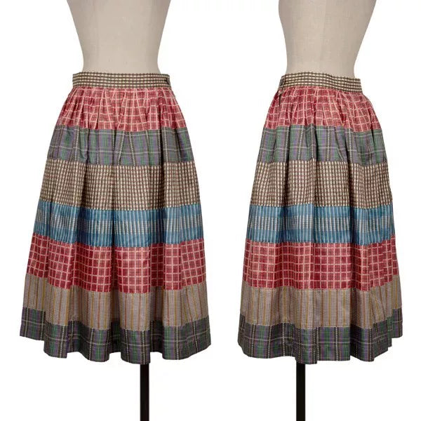 COMME des GARCONS Vintage Dark Plaid Skirt
