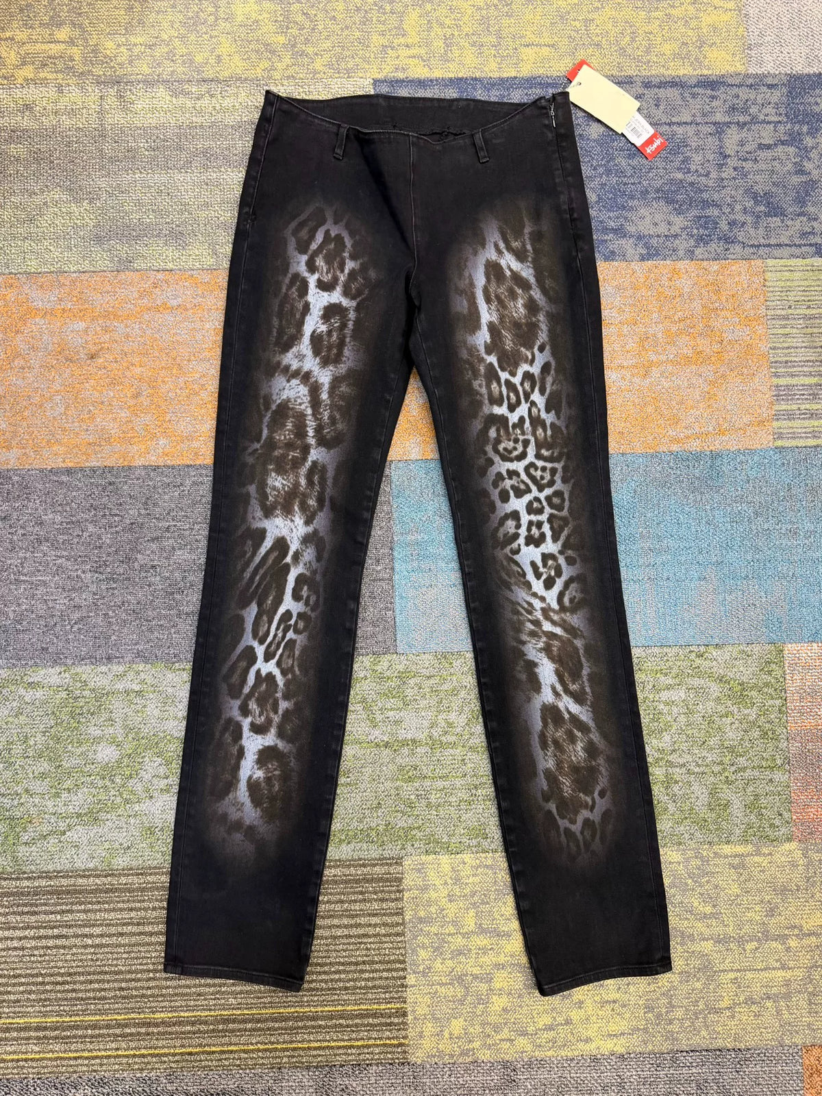 Mowalola Leopard Print Gradient Jeans
