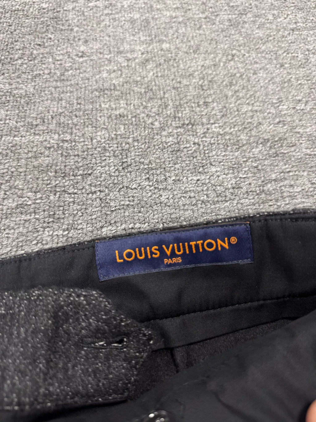 Louis Vuitton Wool Beaded Logo Trousers