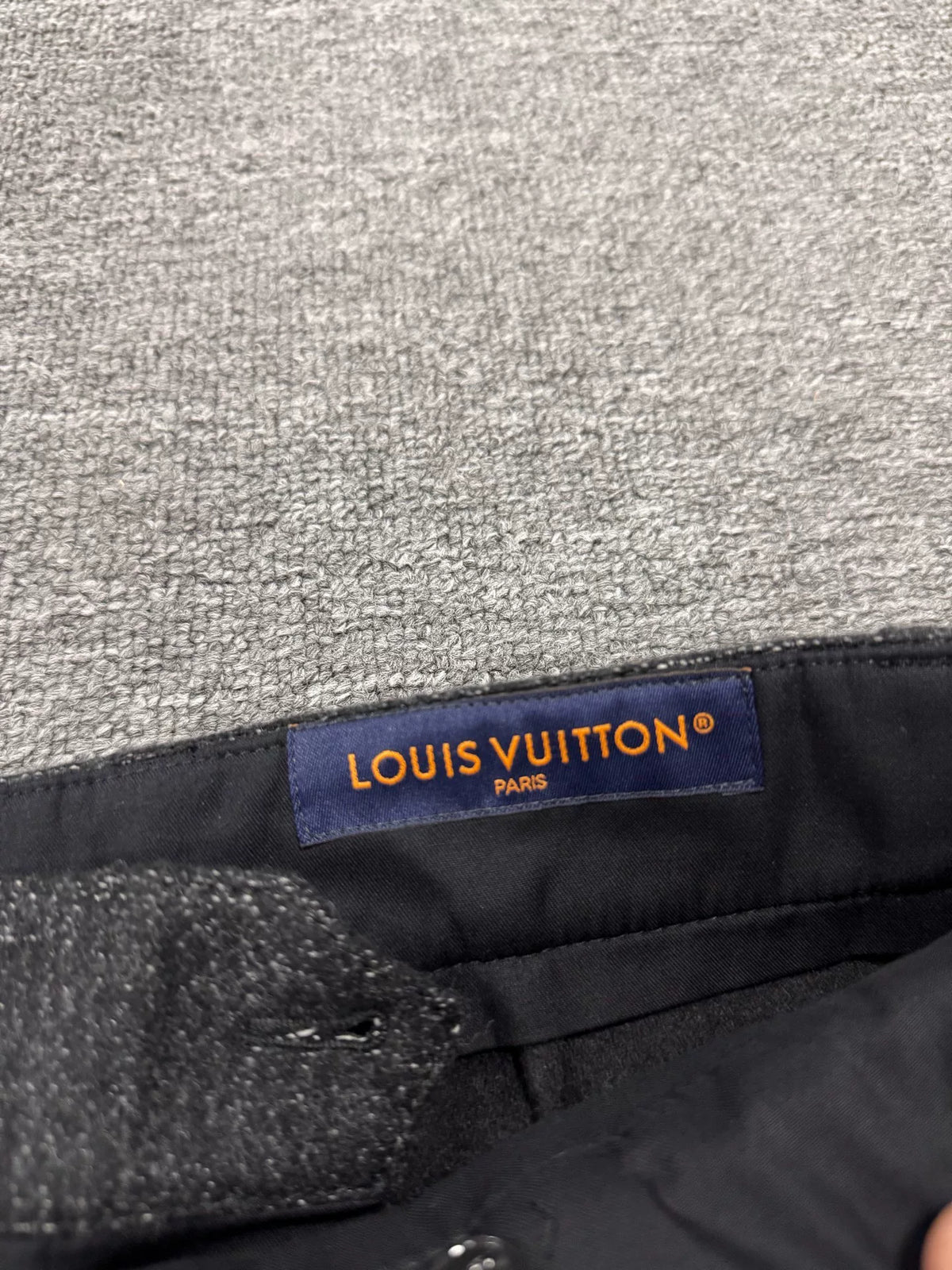 Louis Vuitton Wool Beaded Logo Trousers