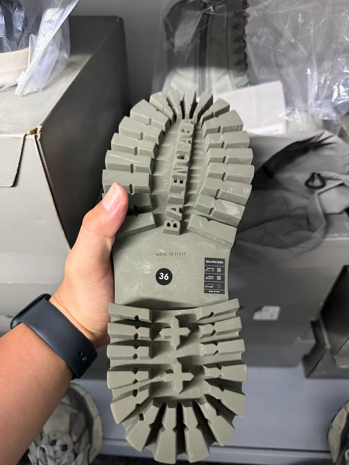 Balenciaga Paris Military Boots Strike