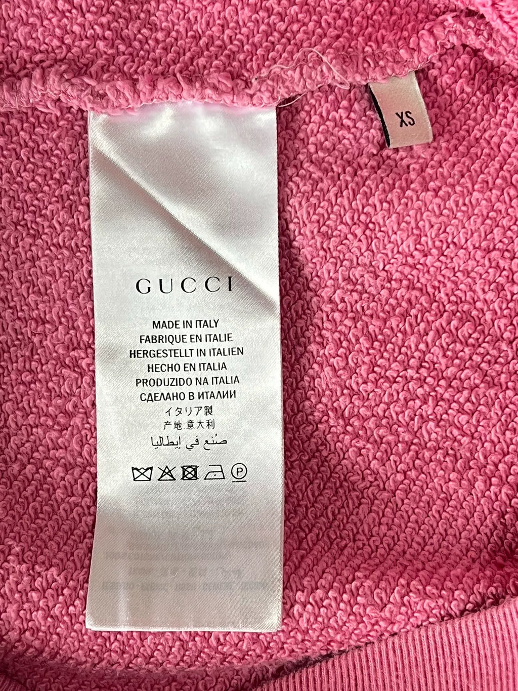 Gucci Pink Rainbow Planet Heavy Embroidery Hooded Sweater