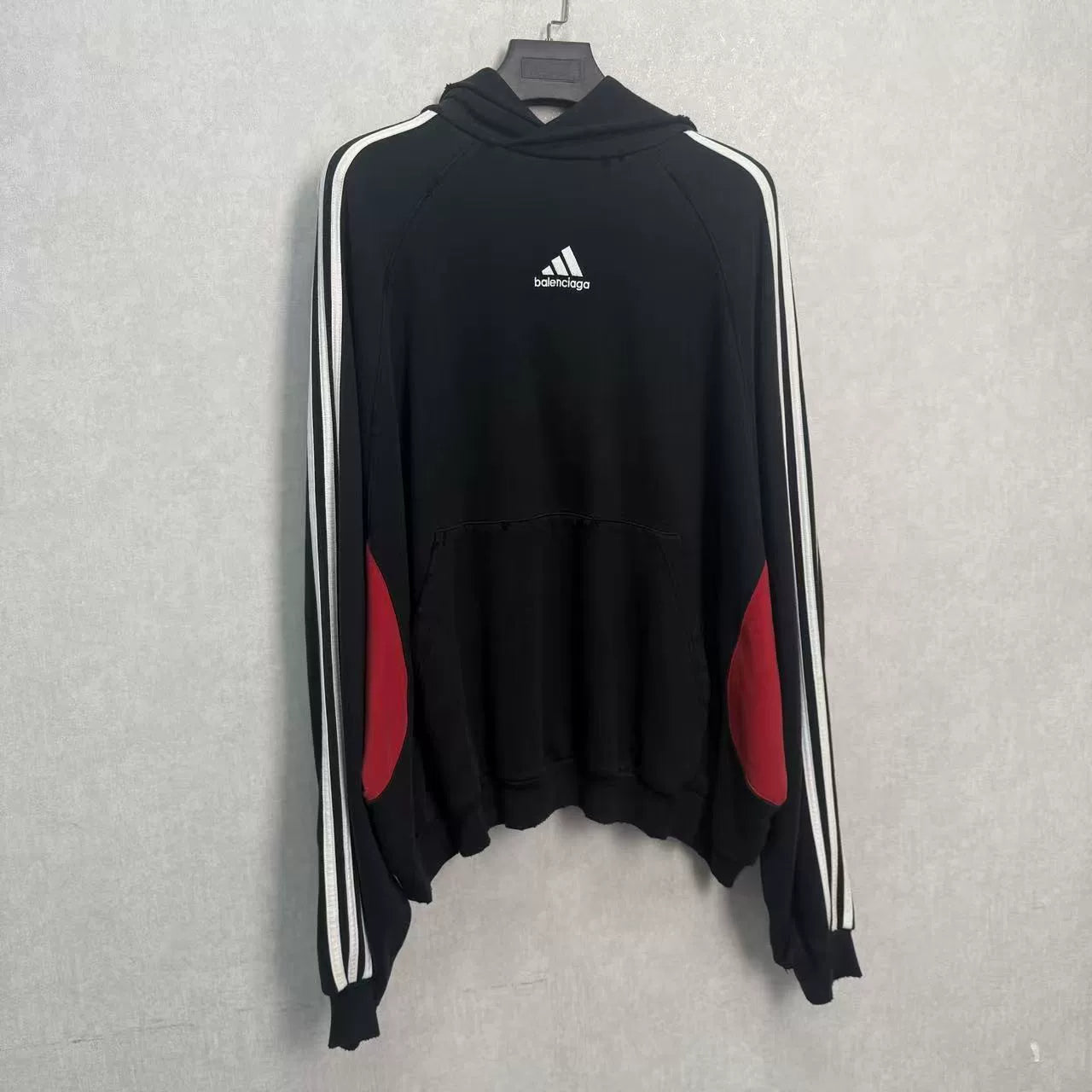 Balenciaga X Adidas Black Red Sweatshirt - Devines