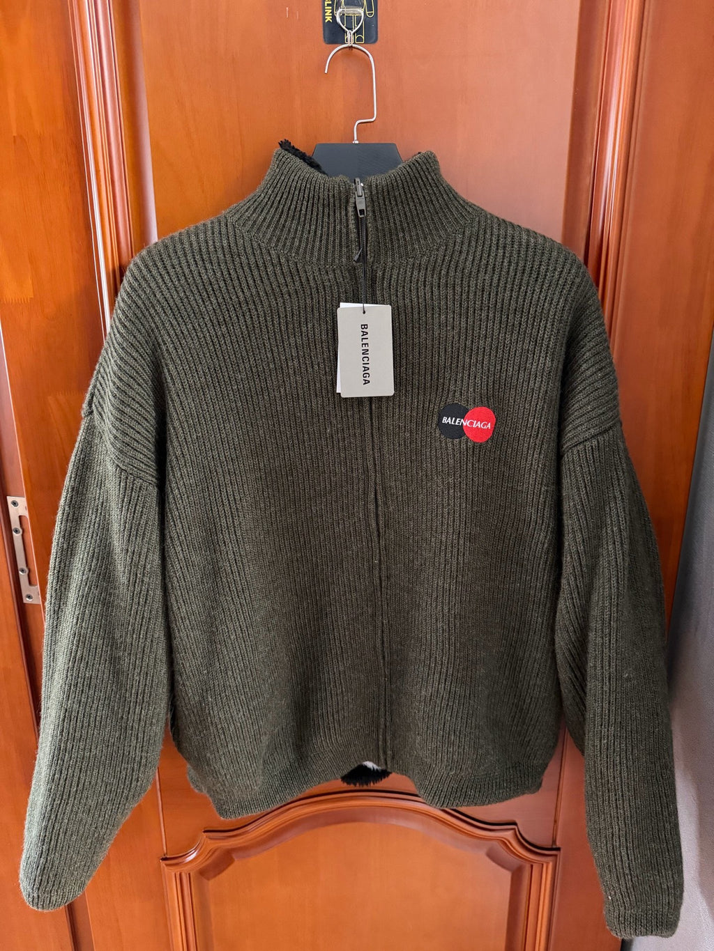 Balenciaga Teddy All-Over Logo Reversible Jacket