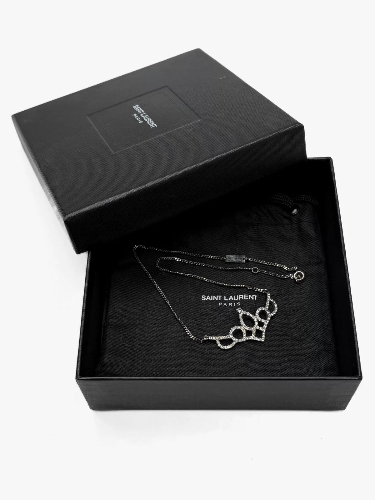 Saint Laurent SS16 Runway Small Crown Necklace