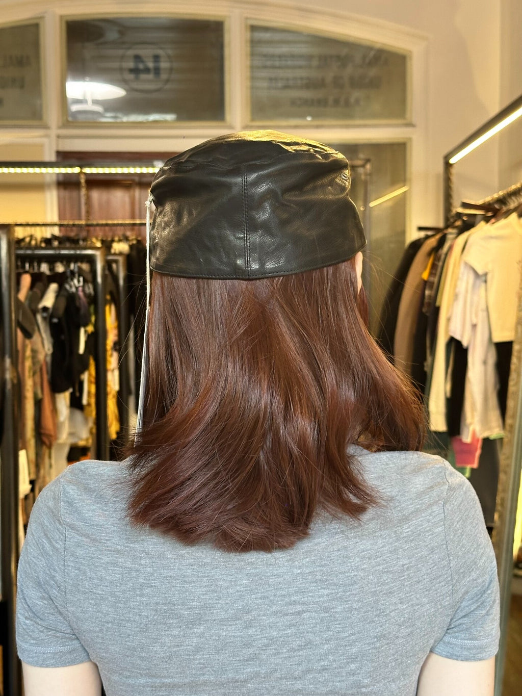 Guidi SS17 Black Kangaroo Leather Linen-Lined Cap