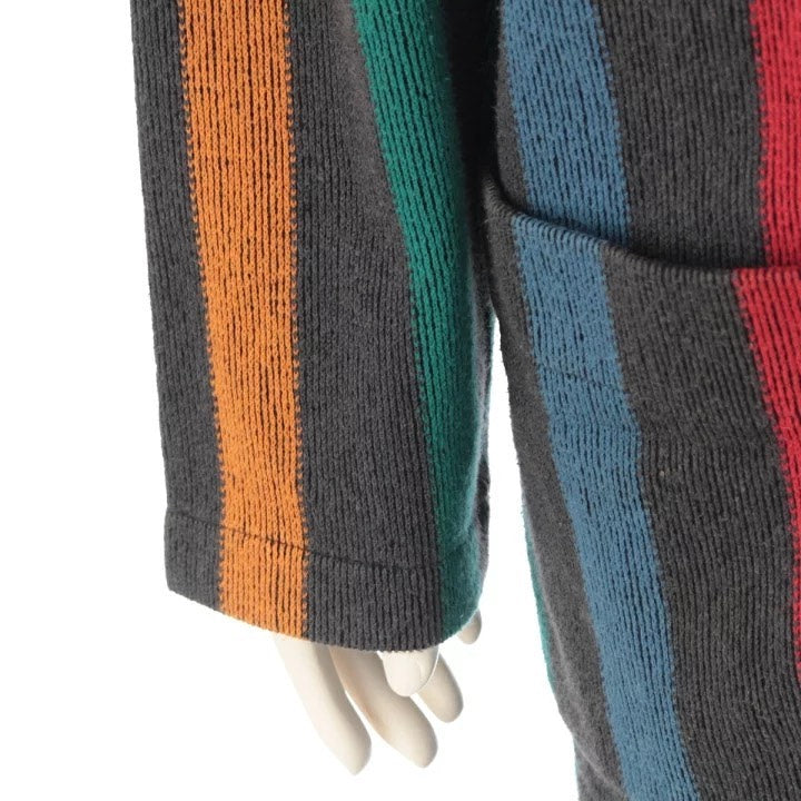 Issey Miyake 1980s Colorful Striped Knit Sweater