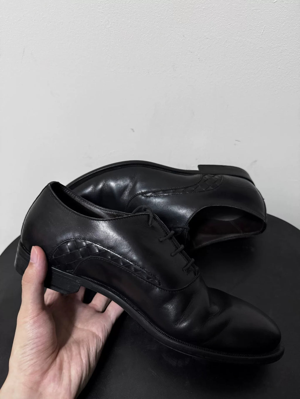 Bottega Veneta By Tomas Maier Leather Woven Derby Shoes