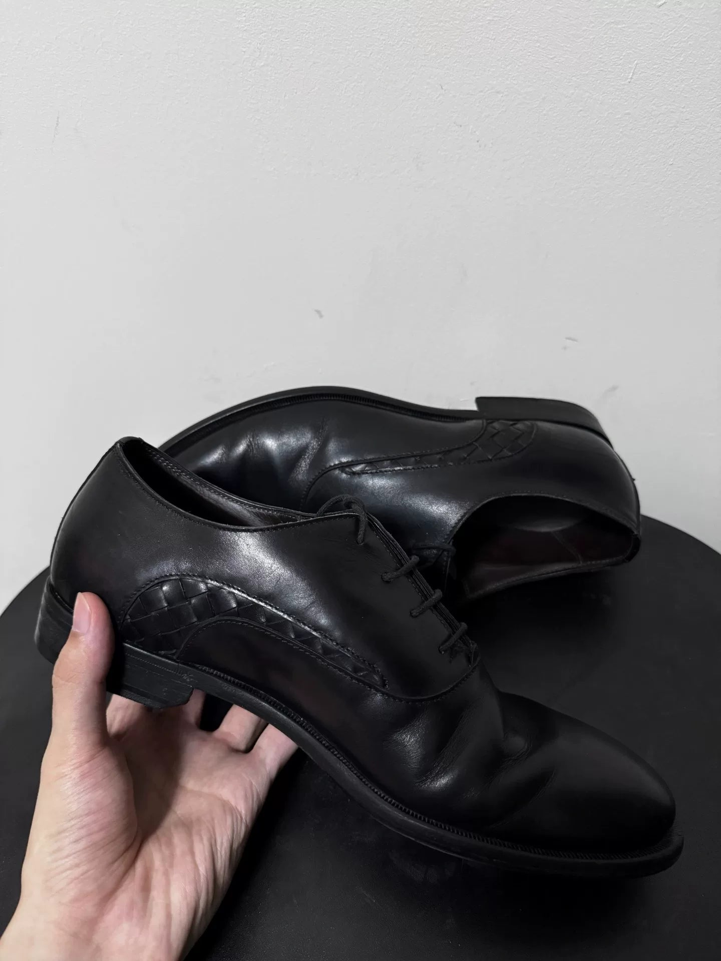 Bottega Veneta By Tomas Maier Leather Woven Derby Shoes