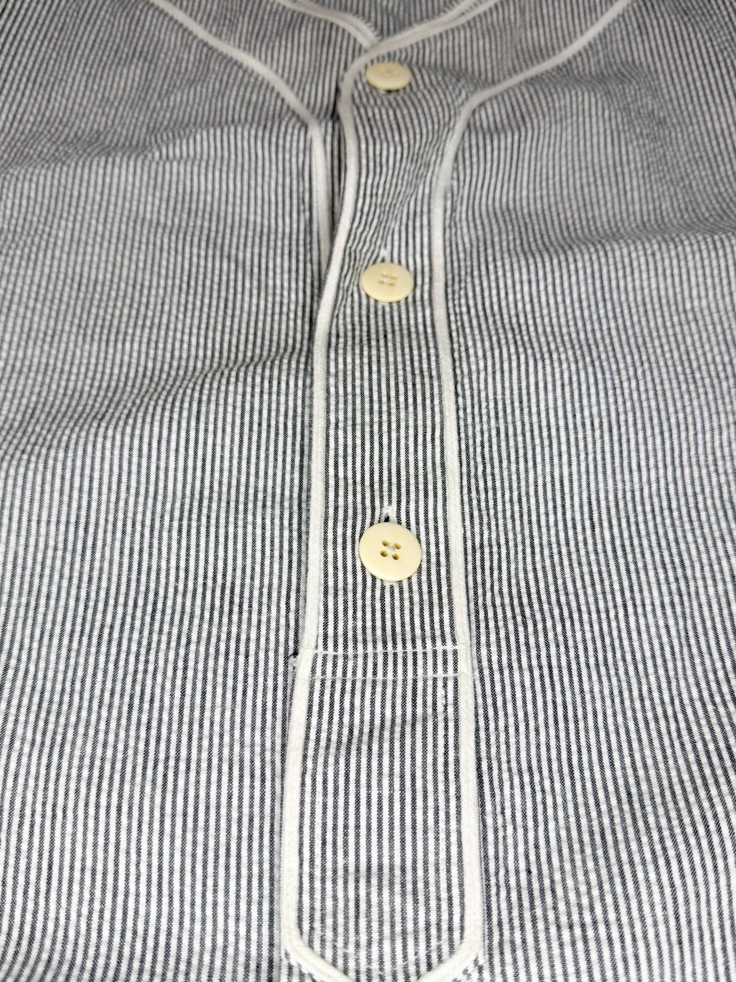 Visvim 23SS Spot Dugout S/S Seersucker Cotton Linen Short Shirt