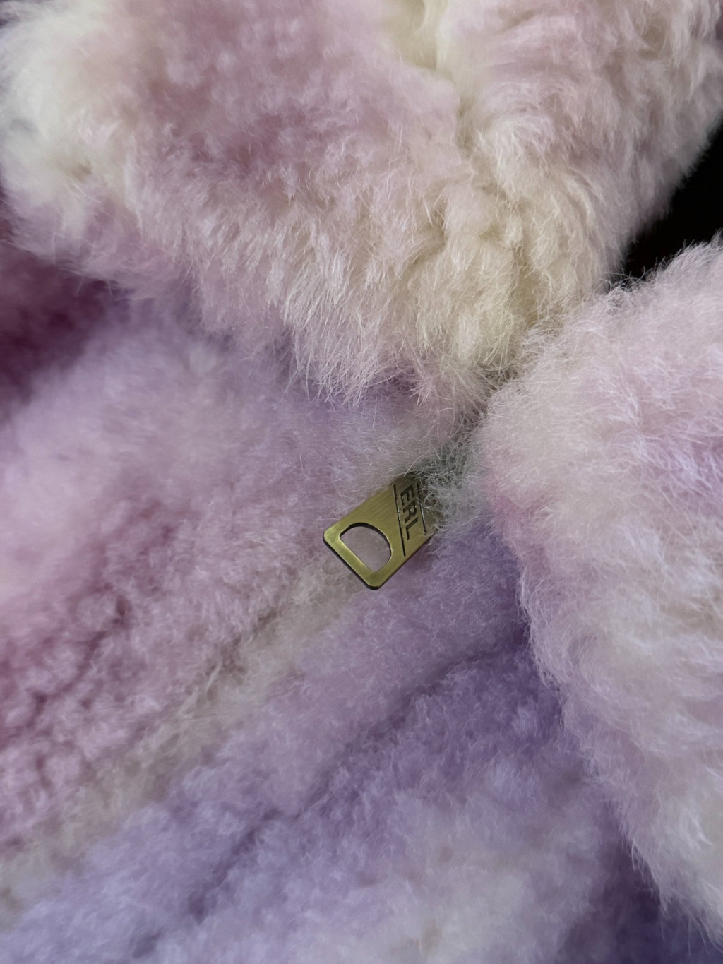 ERL Purple Dyed Fur Jacket