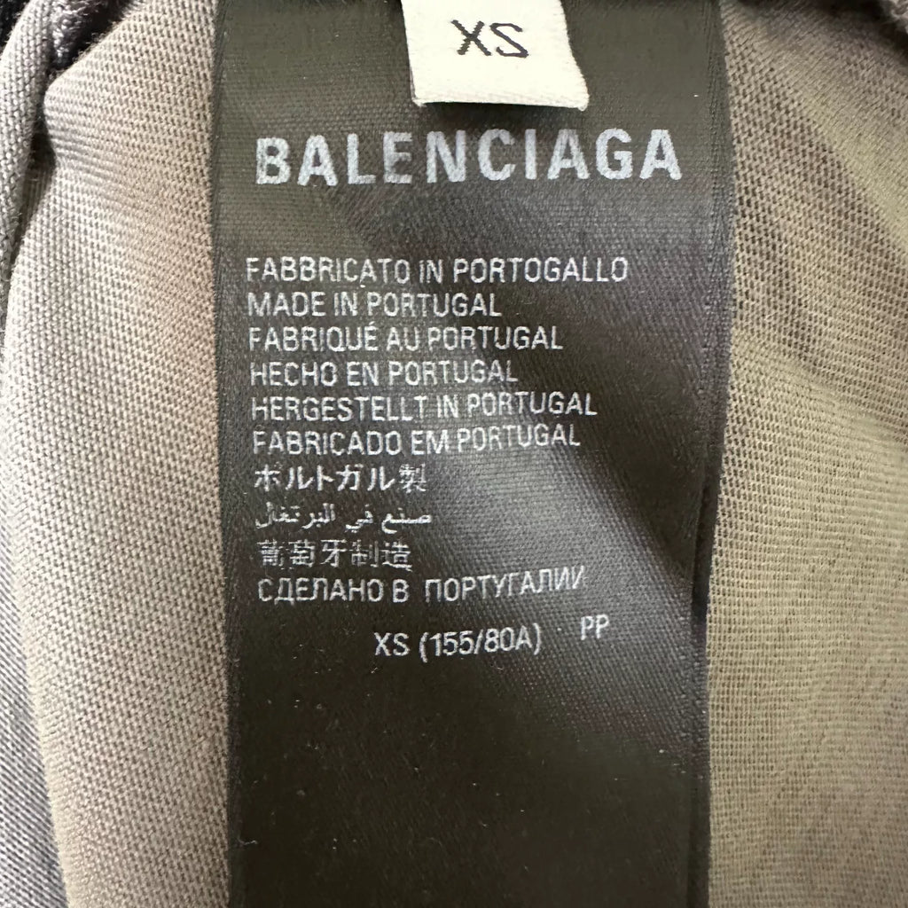 Balenciaga Black Tape Embroidered Short Sleeve Top