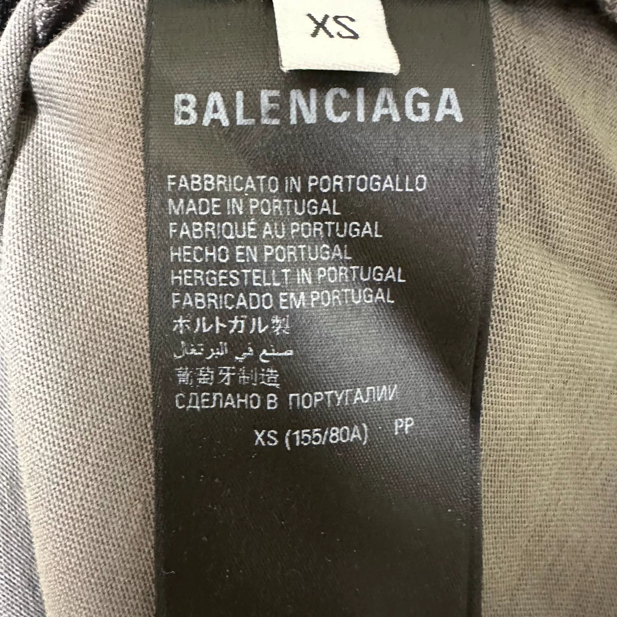 Balenciaga Black Tape Embroidered Short Sleeve Top