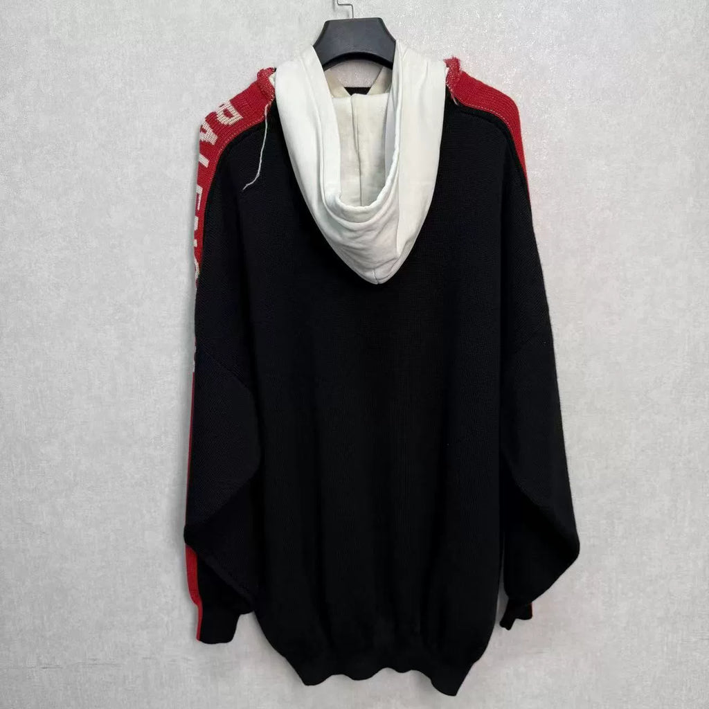 Balenciaga Double Embroidered Hoodie - Devines