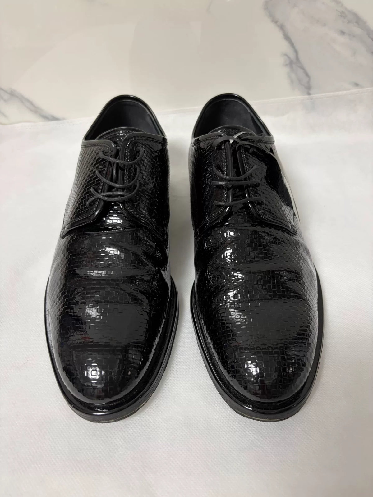 Louis Vuitton Black Snake Print Leather Shoes