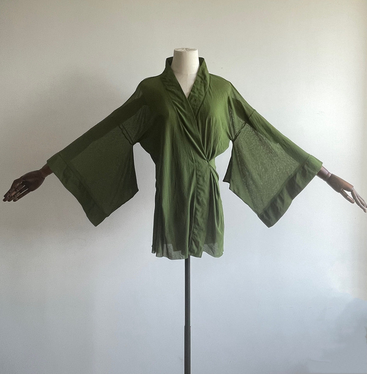 Jean Paul Gaultier Japanese-Style Green Blouse
