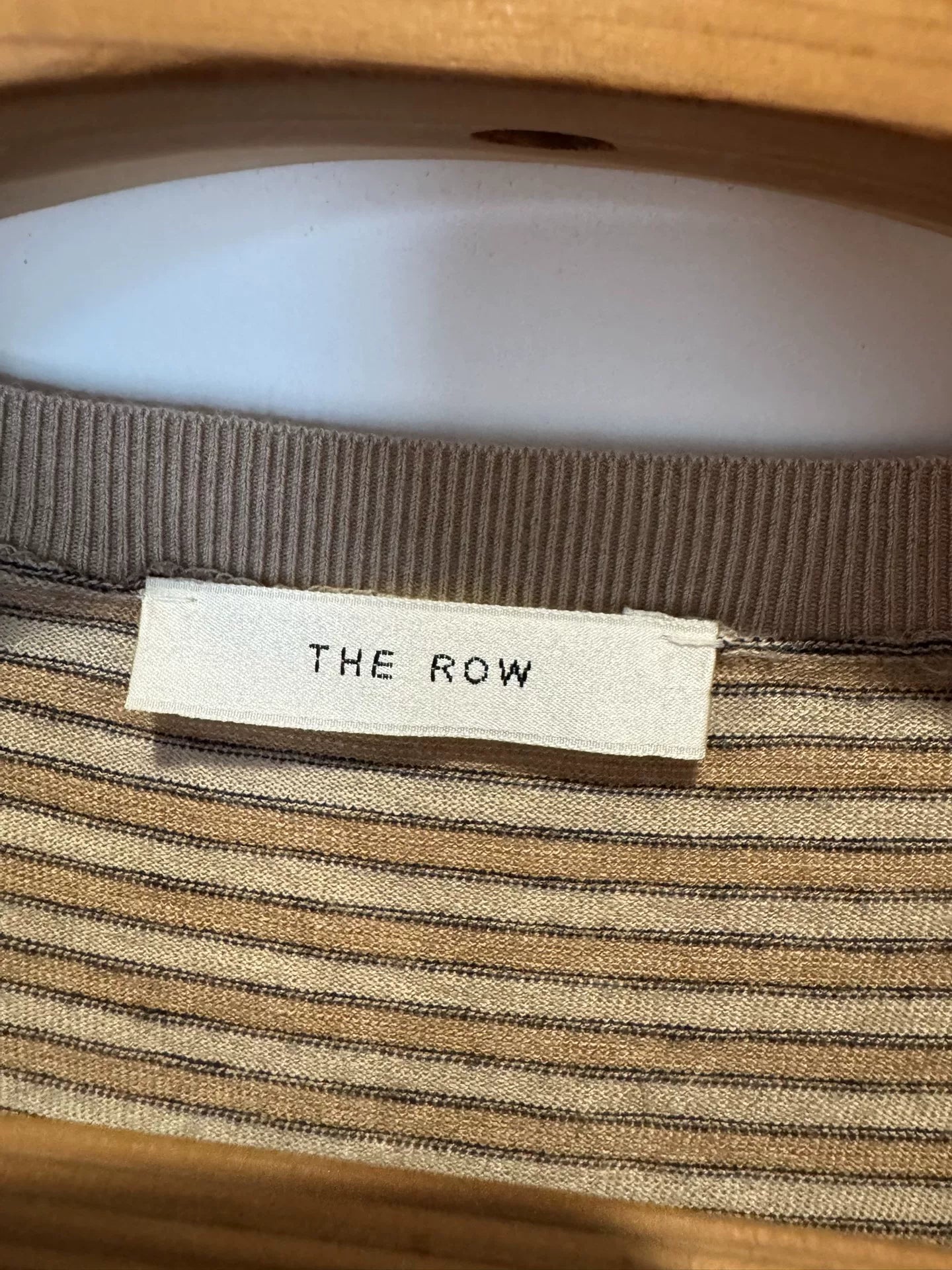 The Row Cashmere Striped Long Sleeve Top
