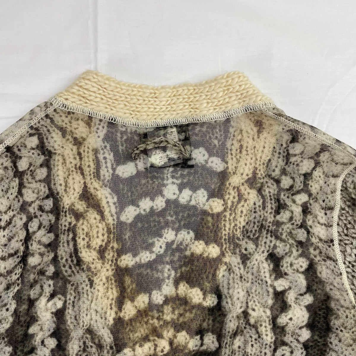 Jean Paul Gaultier’s Maille Fall/Winter 2004 elastic Trompe l’œil cardigan