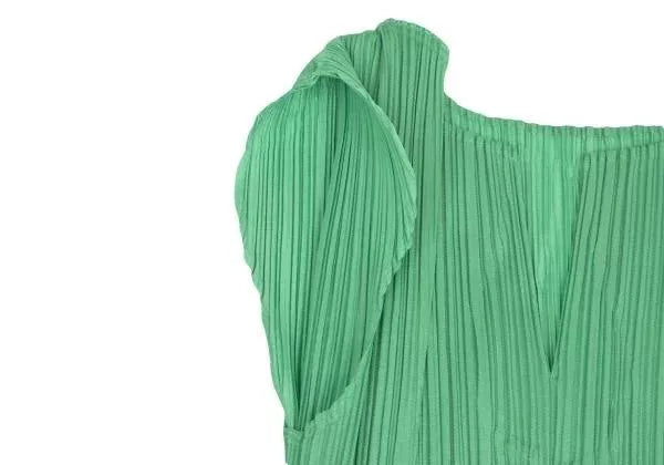Issey Miyake Vintage Green Pleated Dress