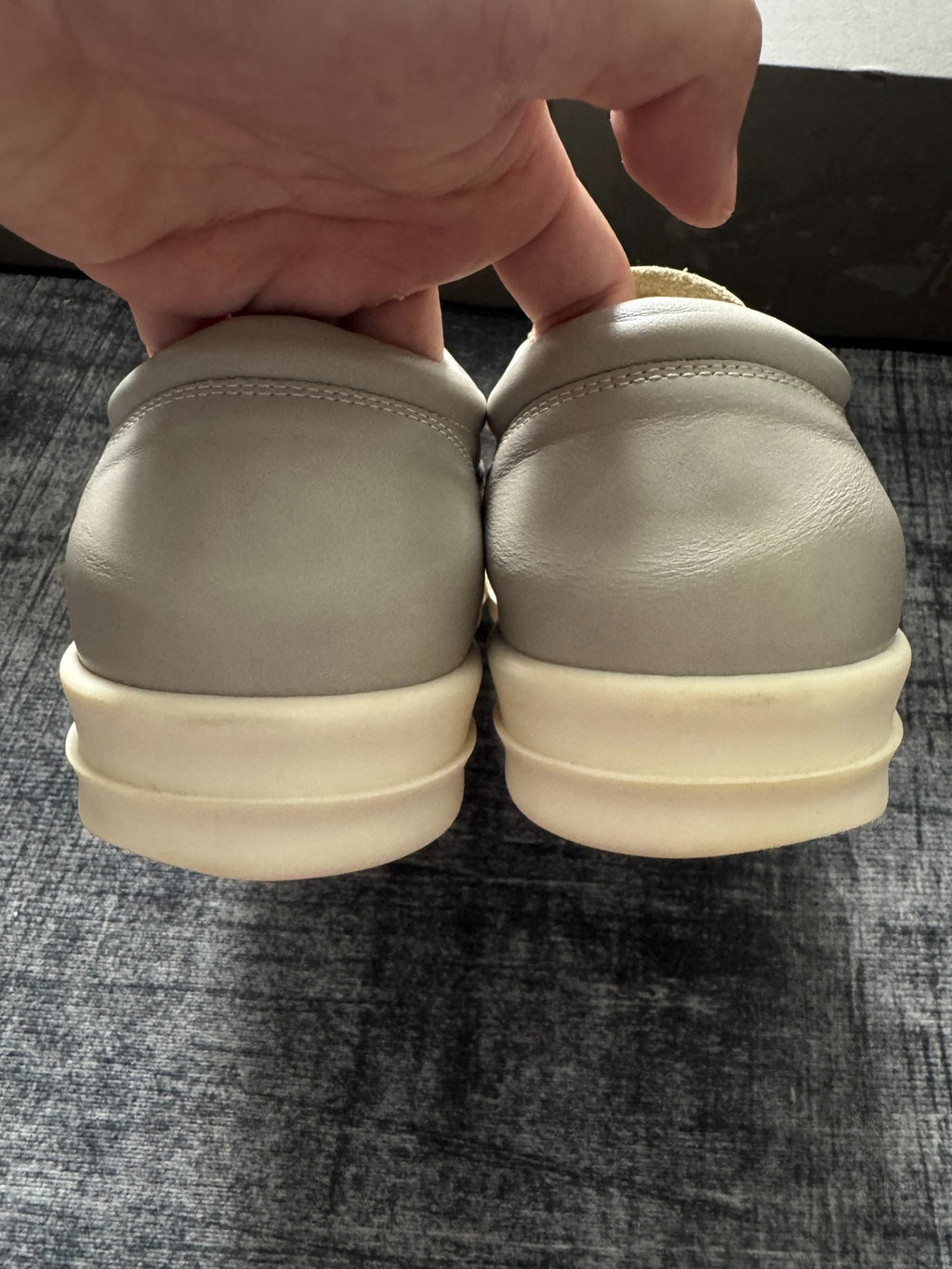 Rick Owens Grey Low Top Sneakers