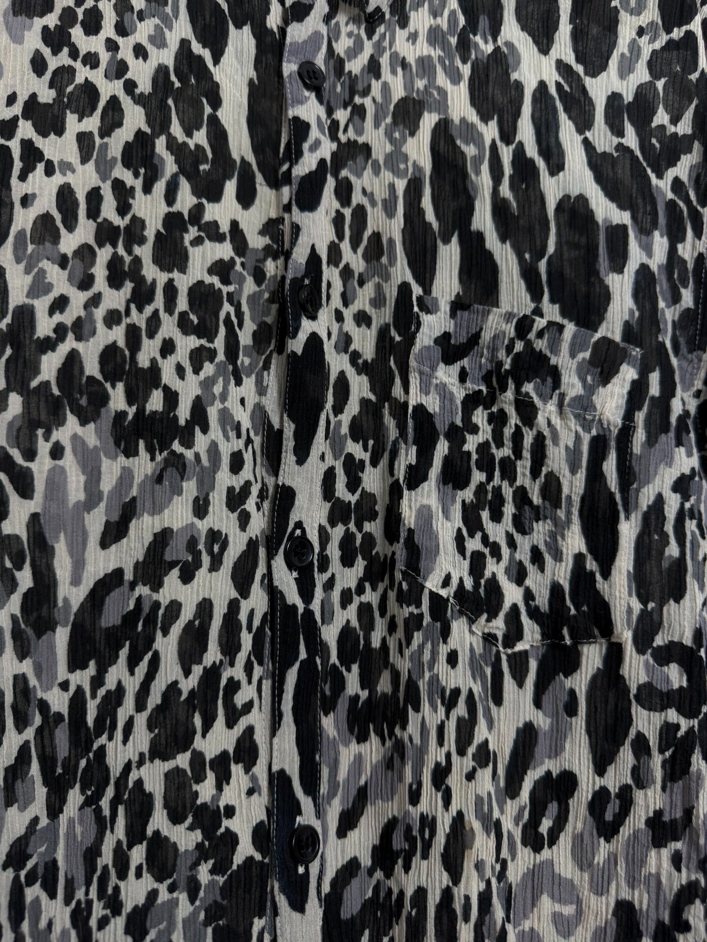 Saint Laurent 20ss Silk Black White Shirt
