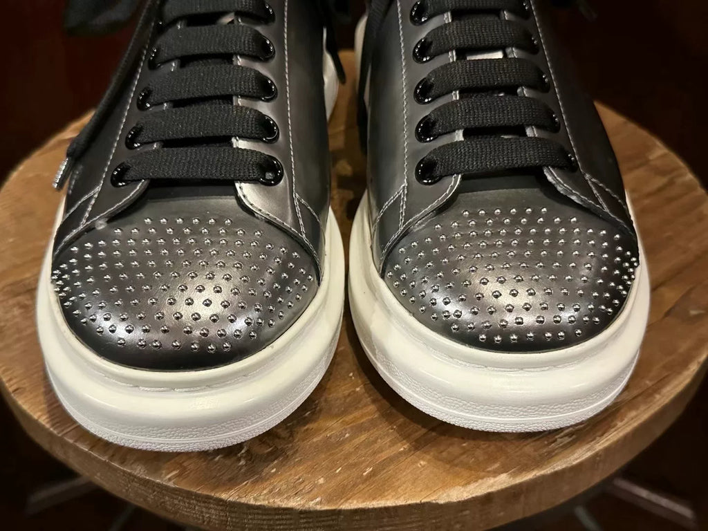 Alexander McQueen SS16 Silver Mirror Studded Sneakers